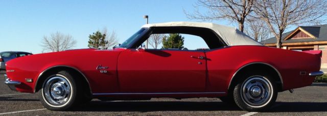 1968 Red Chevrolet Camaro Convertible