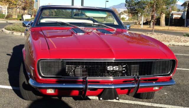 1968 Red Chevrolet Camaro Convertible