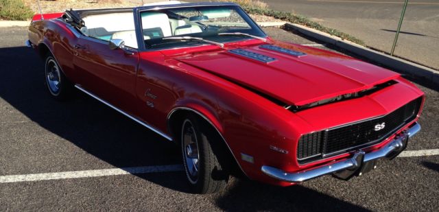 1968 Red Chevrolet Camaro Convertible