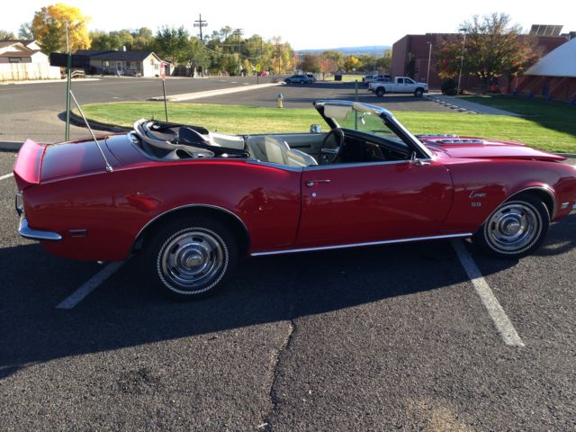 1968 Red Chevrolet Camaro Convertible