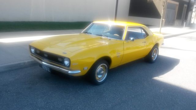 1968 Yellow Chevrolet Camaro Coupe
