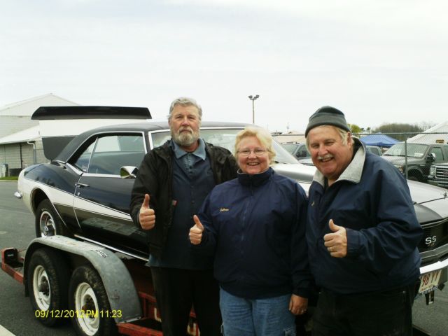 1968 black metalic /white stripes Chevrolet Camaro 2 door coupe