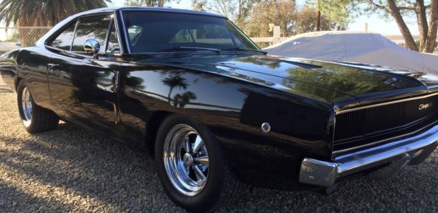 1968 Black Dodge Charger Coupe