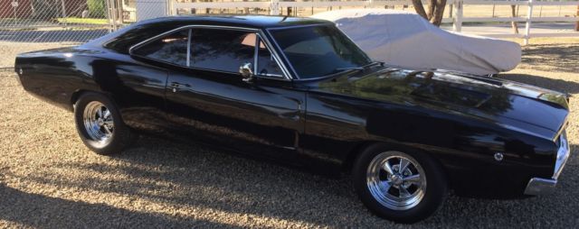 1968 Black Dodge Charger Coupe