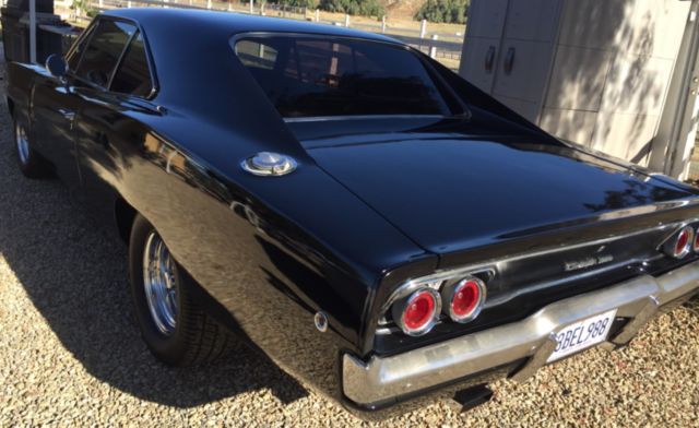 1968 Black Dodge Charger Coupe