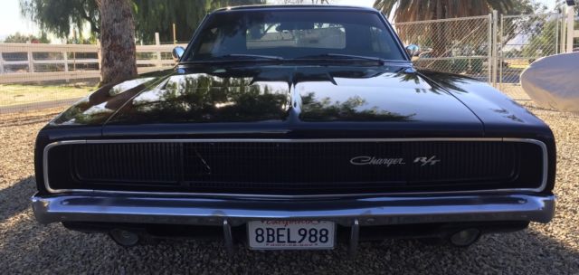1968 Black Dodge Charger Coupe