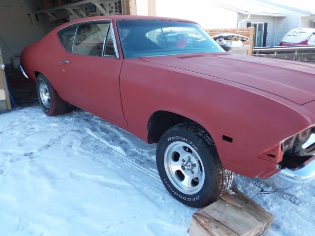 1968 Maroon Chevrolet Chevelle Coupe