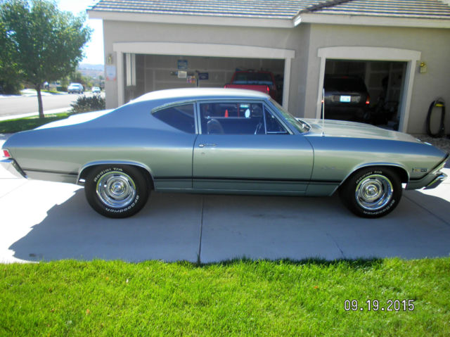 1968 seafrost green Chevrolet Chevelle Coupe
