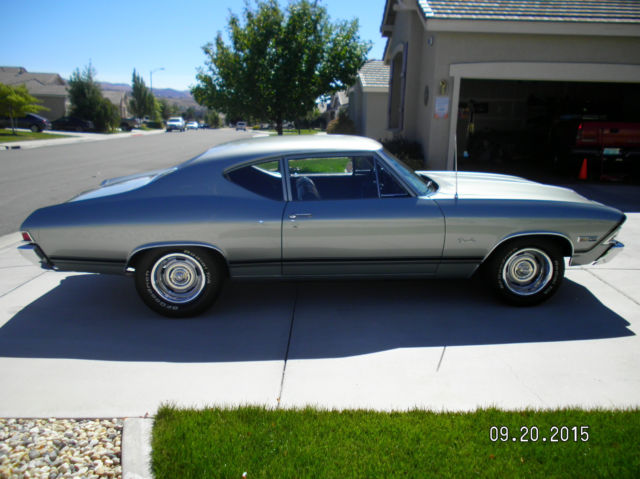 1968 seafrost green Chevrolet Chevelle Coupe