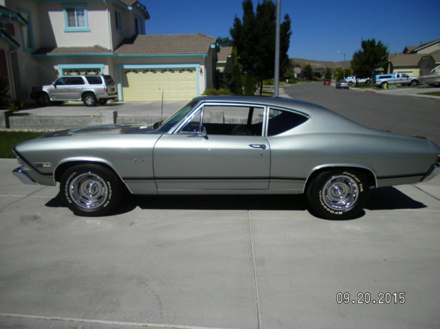 1968 seafrost green Chevrolet Chevelle Coupe