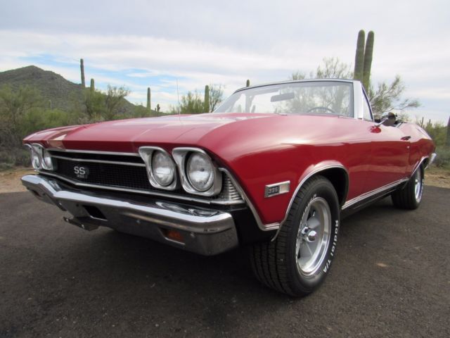 1968 Red Chevrolet Chevelle Convertible