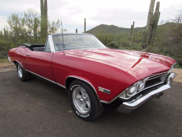1968 Red Chevrolet Chevelle Convertible