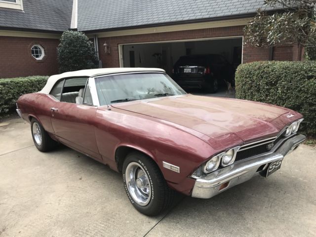 1968 Red Chevrolet Chevelle Convertible