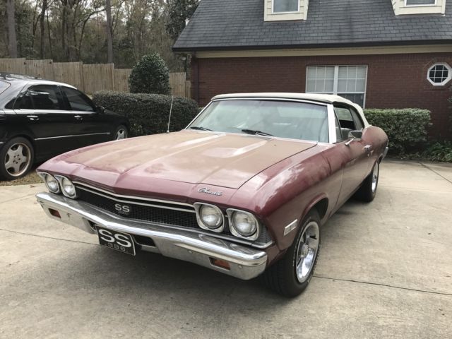 1968 Red Chevrolet Chevelle Convertible