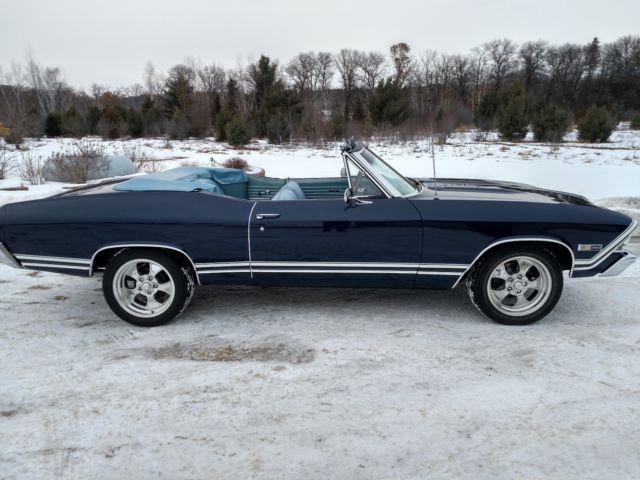1968 Blue Chevrolet Chevelle Convertible