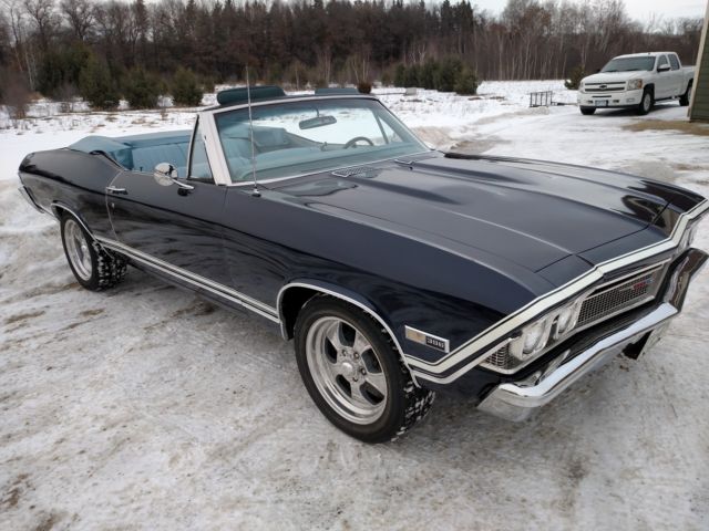 1968 Blue Chevrolet Chevelle Convertible