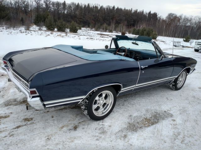 1968 Blue Chevrolet Chevelle Convertible