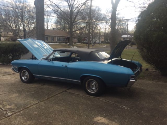 1968 Blue Chevrolet Chevelle Convertible