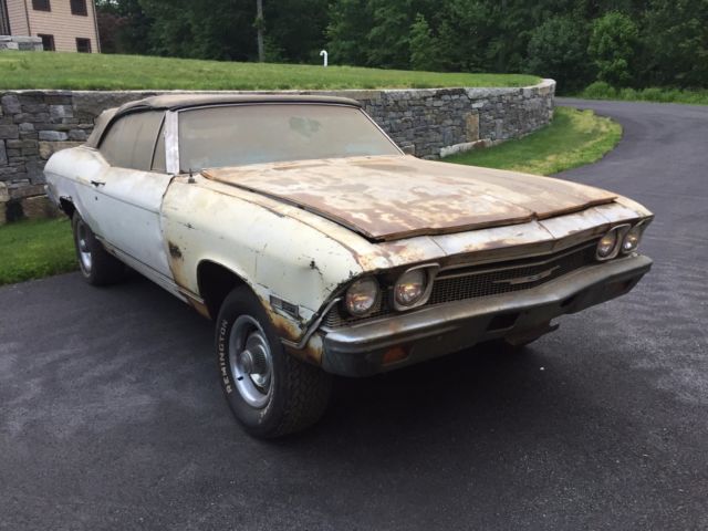 1968 White Chevrolet Chevelle Convertible