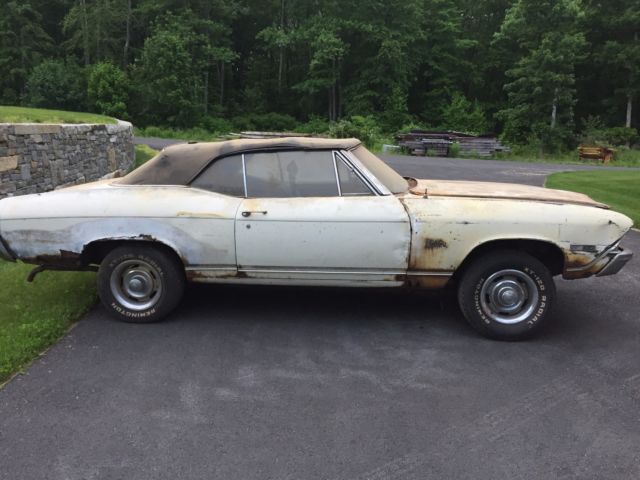 1968 White Chevrolet Chevelle Convertible