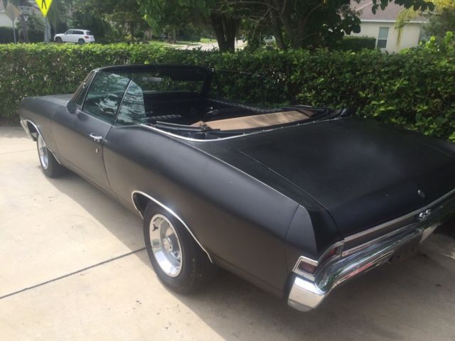 1968 Black mat Chevrolet Chevelle Convertible
