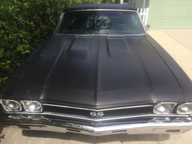 1968 Black mat Chevrolet Chevelle Convertible