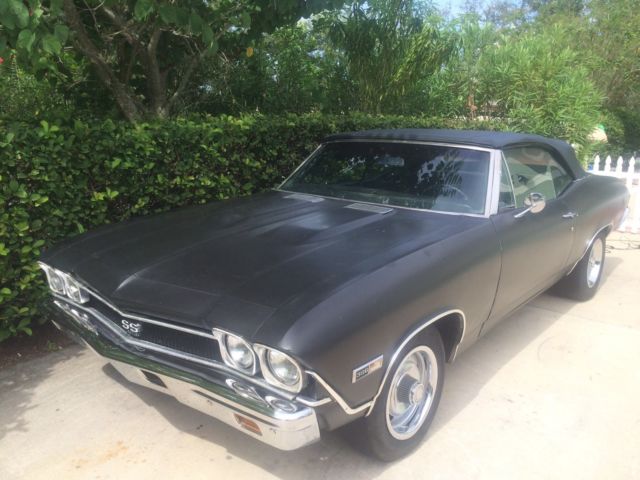 1968 Black mat Chevrolet Chevelle Convertible