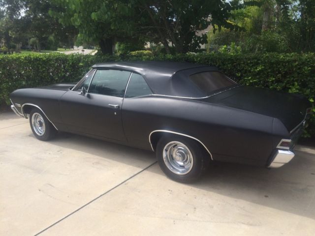 1968 Black mat Chevrolet Chevelle Convertible