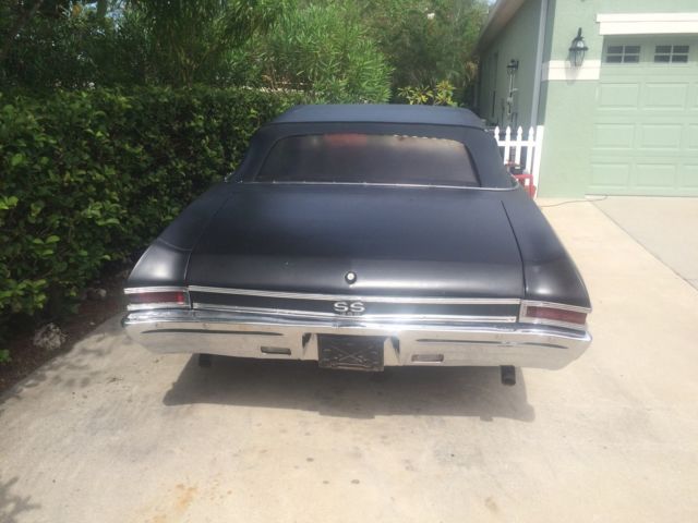 1968 Black mat Chevrolet Chevelle Convertible