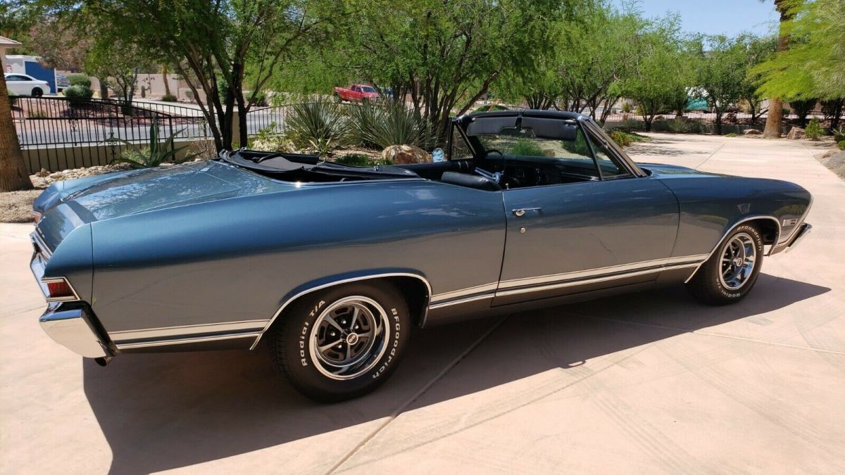 1968 Blue Chevrolet Chevelle Convertible