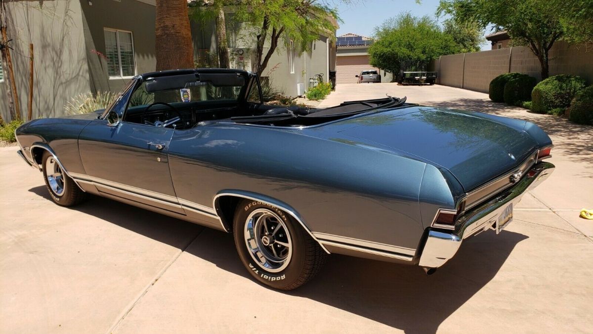 1968 Blue Chevrolet Chevelle Convertible