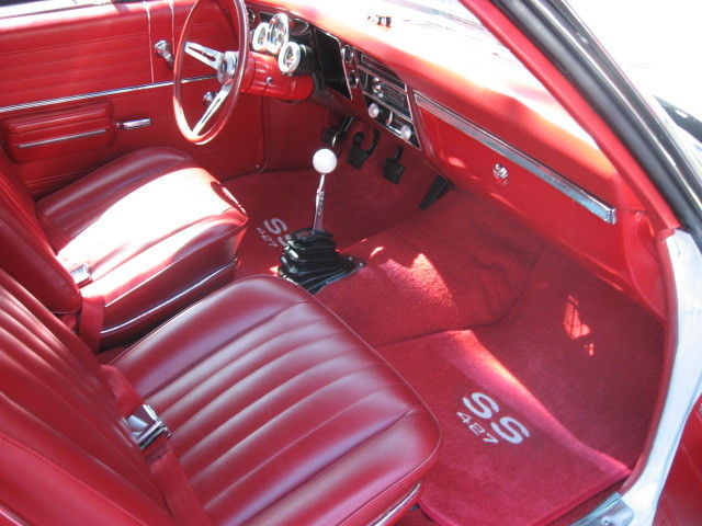 1968 white with black vinyl top Chevrolet Chevelle two door hard top