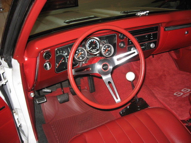 1968 white with black vinyl top Chevrolet Chevelle two door hard top