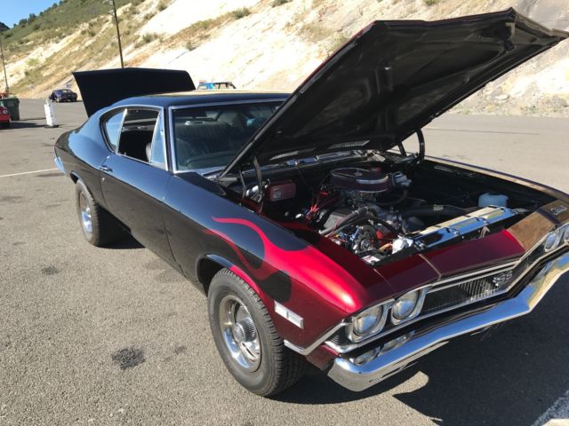 1968 Black pearl/red flames Chevrolet Chevelle Coupe