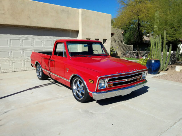 1968 Red Chevrolet C-10 Fleetside Pick Up