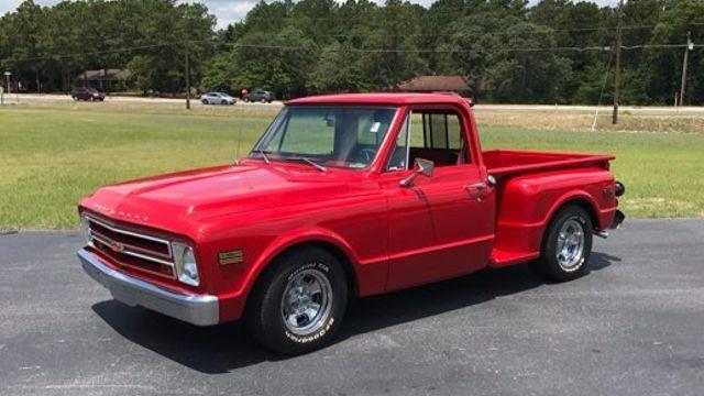 1968 Red Chevrolet C-10 Stepside Pick-up Truck