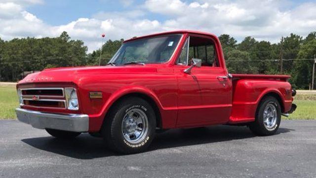 1968 Red Chevrolet C-10 Stepside Pick-up Truck