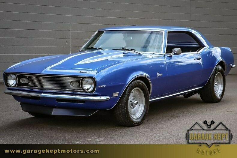 1968 Blue Chevrolet Camaro --