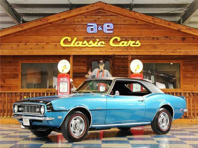 1968 Blue Chevrolet Camaro --