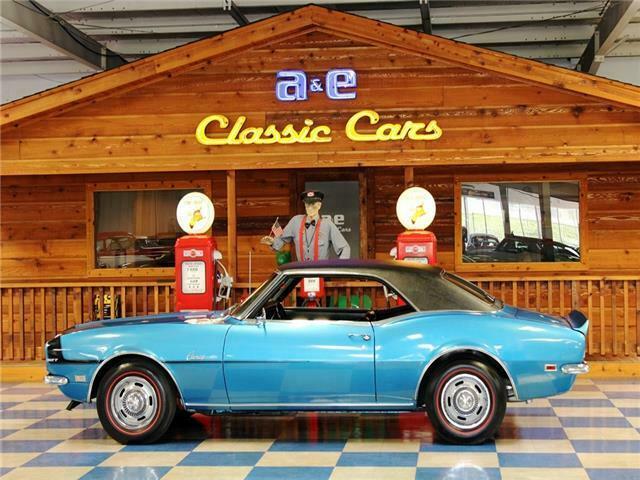 1968 Blue Chevrolet Camaro --