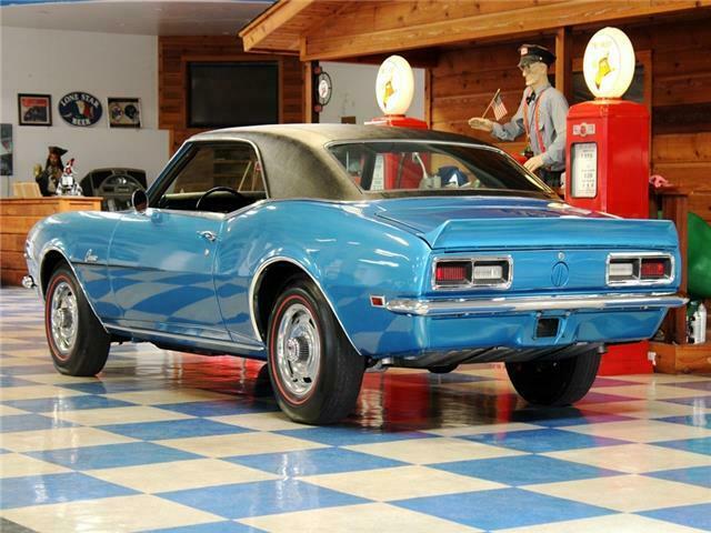 1968 Blue Chevrolet Camaro --