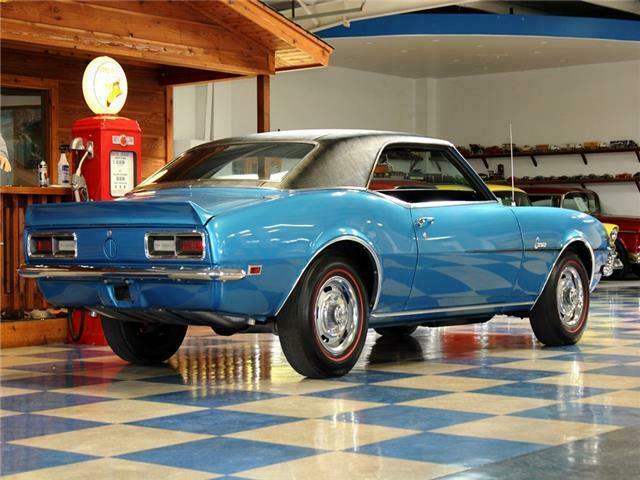 1968 Blue Chevrolet Camaro --
