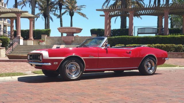 1968 Red Chevrolet Camaro Convertible