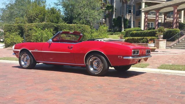 1968 Red Chevrolet Camaro Convertible