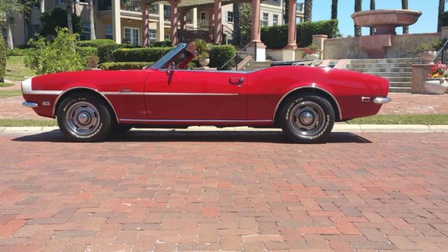 1968 Red Chevrolet Camaro Convertible