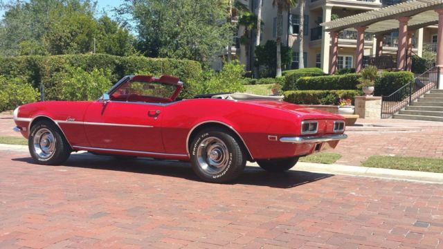 1968 Red Chevrolet Camaro Convertible