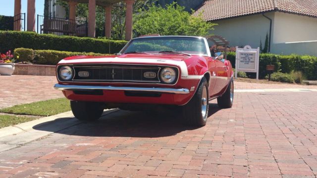 1968 Red Chevrolet Camaro Convertible