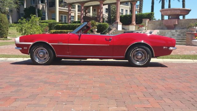 1968 Red Chevrolet Camaro Convertible