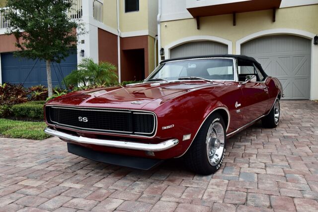1968 Maroon Chevrolet Camaro Convertible