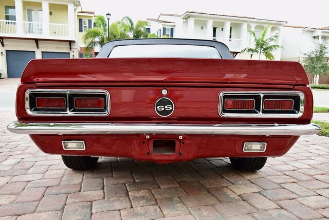 1968 Maroon Chevrolet Camaro Convertible